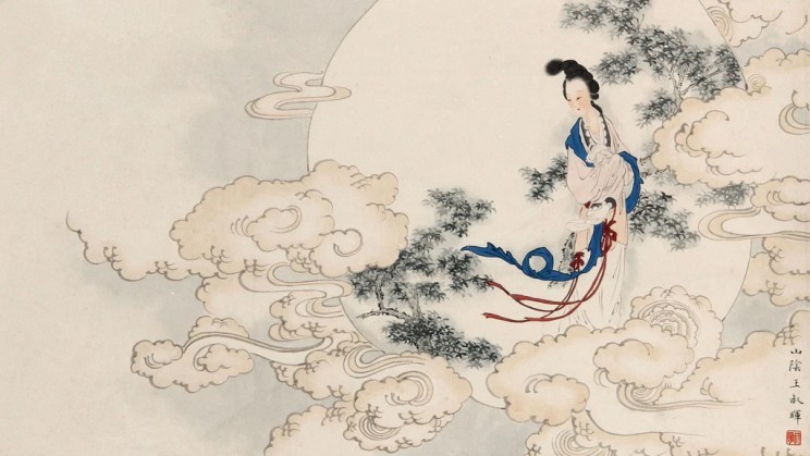 Ancienne peinture de Chang’e, déesse de la lune dans la mythologie chinoise ©univers-de-chine.com