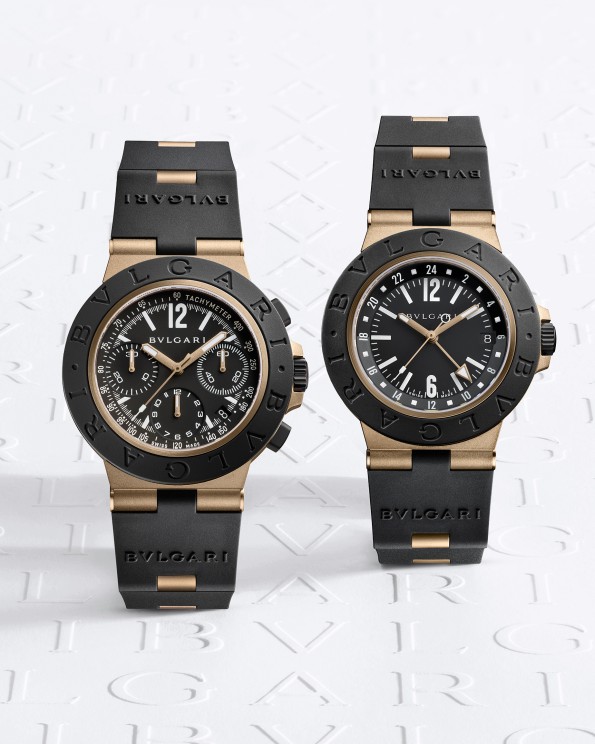 The Bvlgari Bronzo Chronograph and the Bvlgari Bronzo GMT © Bvlgari 