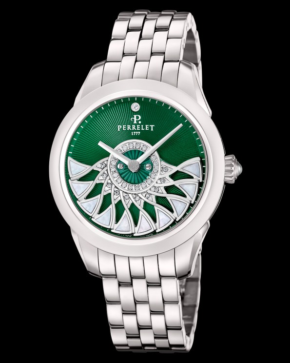 La Cleopatra en teinte "Plume de Paon" © Perrelet