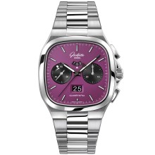 Seventies Chronograph Panorama Date Purple and stainless steel bracelet