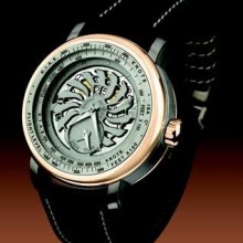 The AVIATOR Automatic dual time, titanium, pink gold
