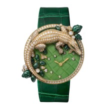 Montre broche Les Indomptables de Cartier, décor crocodile