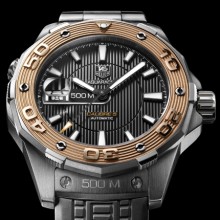 TAG Heuer Aquaracer 500M Calibre 5 Acier et Or Rose – ref. WAJ2150