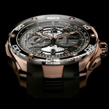 Chronographe en or rose