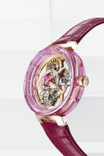 Tambour Moon Tourbillon Volant « Poinçon de Genève » Saphir Rose