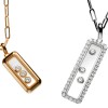 Happy Diamonds Collection pendants in 18 carat ethical white gold and 18 carat ethical rose gold © Fédéral Studio