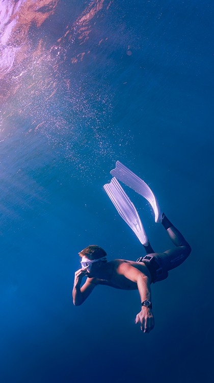 Christopher Shand wearing the Blancpain Fifty Fathoms ©&nbsp;Christopher Shand/Sébastien Aubord for WorldTempus
