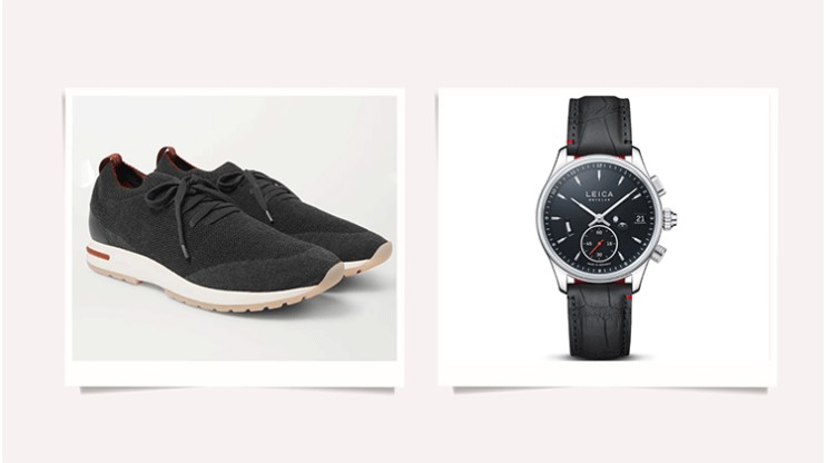 Maison Loro Piana 360 Flexy Walk Leather-Trimmed Knitted Wish Wool Sneakers & Leica ZM 2