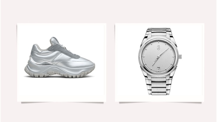Marc Jacobs the Metallic Lazy Runner Sneakers & Parmigiani Tonda PF Micro-Rotor Full Platinum