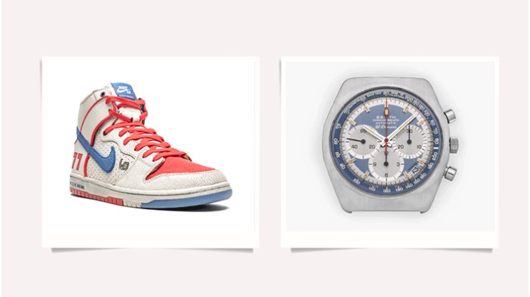 Nike X Ishod X Magnus Walker SB Dunk High Sneakers & Zenith Icon – A788, the second generation of the Zenith El Primero Chronograph (vintage piece) 
