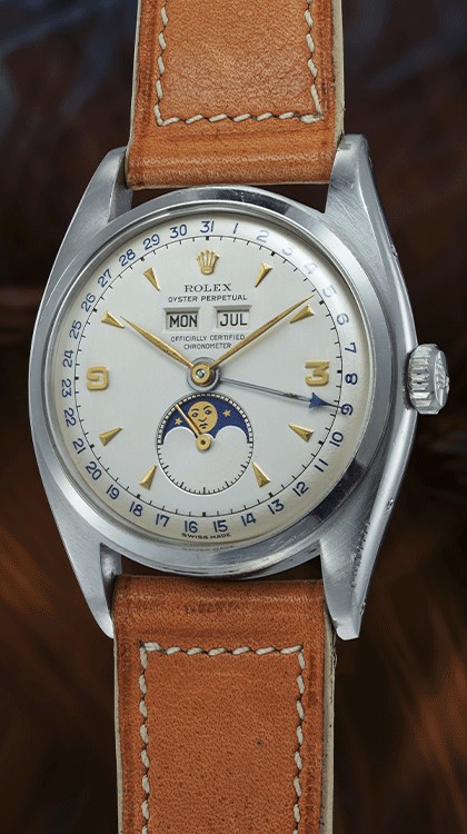 Triple-calendar steel Ref. 6062. © Rolex