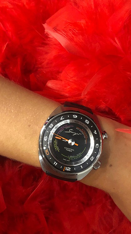 Cocktail Timer Singer Reimagined x Fine Watch Club © Allissa Pataki